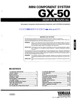 Preview for 1 page of Yamaha GX-50 Service Manual