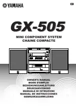 Yamaha GX-505 Owner'S Manual preview