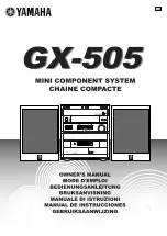 Yamaha GX-505 Owner'S Manual предпросмотр