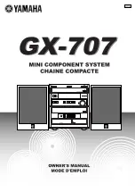 Yamaha GX-707 Owner'S Manual preview