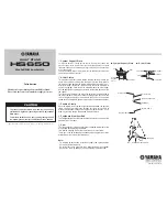 Preview for 1 page of Yamaha HS650 Owner'S Manual