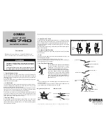 Предварительный просмотр 1 страницы Yamaha HS740 Owner'S Manual