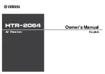 Yamaha HTR-2064 Owner'S Manual preview