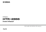 Yamaha HTR-2866 Owner'S Manual preview