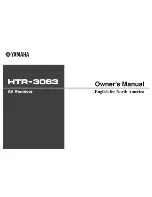 Yamaha HTR-3063 Owner'S Manual preview