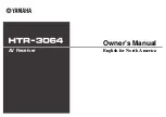 Yamaha HTR-3064 Series Owner'S Manual preview