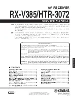 Preview for 1 page of Yamaha HTR-3072 Service Manual