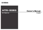 Yamaha HTR-5063 Owner'S Manual preview