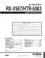 Yamaha HTR-5063 Service Manual preview