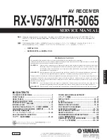 Yamaha HTR-5065 Service Manual preview