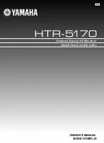 Preview for 1 page of Yamaha HTR-5170 Owner'S Manual