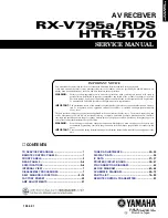 Yamaha HTR-5170 Service Manual предпросмотр