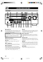 Preview for 6 page of Yamaha HTR-5230RDS Owner'S Manual