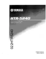 Предварительный просмотр 1 страницы Yamaha HTR-5240 Owner'S Manual