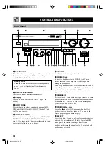 Предварительный просмотр 6 страницы Yamaha HTR-5240RDS Owner'S Manual