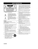 Preview for 2 page of Yamaha HTR-5280 - AV Receiver - 5.1 Channel Owner'S Manual