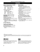 Preview for 6 page of Yamaha HTR-5280 - AV Receiver - 5.1 Channel Owner'S Manual