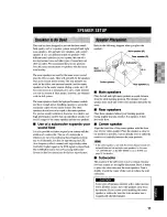 Preview for 15 page of Yamaha HTR-5280 - AV Receiver - 5.1 Channel Owner'S Manual