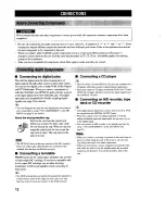 Preview for 16 page of Yamaha HTR-5280 - AV Receiver - 5.1 Channel Owner'S Manual