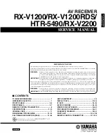 Preview for 1 page of Yamaha HTR-5490 Service Manual