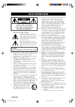 Preview for 2 page of Yamaha HTR-5540 Owner'S Manual