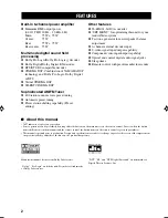 Предварительный просмотр 6 страницы Yamaha HTR-5560 Owner'S Manual