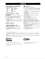 Preview for 6 page of Yamaha HTR-5590 Owner'S Manual