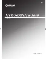 Yamaha HTR-5640 Owner'S Manual preview