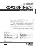 Preview for 1 page of Yamaha HTR-5730 Service Manual