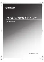 Yamaha HTR-5750 Owner'S Manual preview