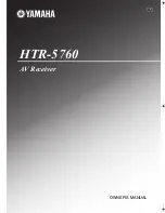 Yamaha HTR-5760 Owner'S Manual preview