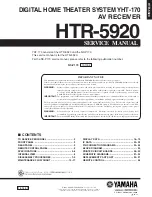 Yamaha HTR-5920 Service Manual preview