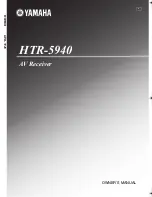 Yamaha HTR-5940 Owner'S Manual preview