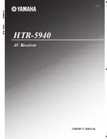 Предварительный просмотр 1 страницы Yamaha HTR-5940 Owner'S Manual