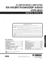 Предварительный просмотр 1 страницы Yamaha HTR-5940 Service Manual