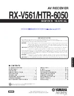 Yamaha HTR-6050 Service Manual preview