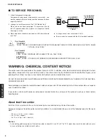 Preview for 2 page of Yamaha HTR-6050 Service Manual