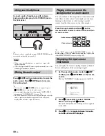 Preview for 44 page of Yamaha HTR 6060 - AV Receiver Owner'S Manual