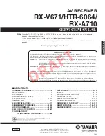 Preview for 1 page of Yamaha HTR-6064 Service Manual