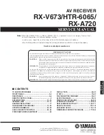 Preview for 1 page of Yamaha HTR-6065 Service Manual