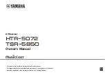 Yamaha HTR-6072 Owner'S Manual preview