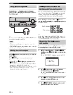 Preview for 44 page of Yamaha HTR-6080 Owner'S Manual