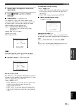 Preview for 65 page of Yamaha HTR-6140 Owner'S Manual