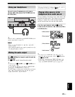 Предварительный просмотр 49 страницы Yamaha HTR-6180 Owner'S Manual