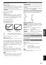 Preview for 47 page of Yamaha HTR 6250 - AV Receiver Owner'S Manual