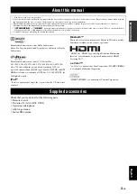 Предварительный просмотр 7 страницы Yamaha HTR-6250 Owner'S Manual