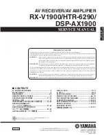 Yamaha HTR-6290 Service Manual preview