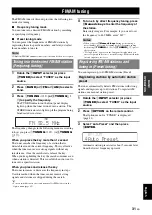 Предварительный просмотр 35 страницы Yamaha HTR-6295 Owner'S Manual