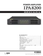 Preview for 1 page of Yamaha IPA8200 Service Manual