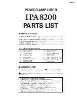 Preview for 47 page of Yamaha IPA8200 Service Manual